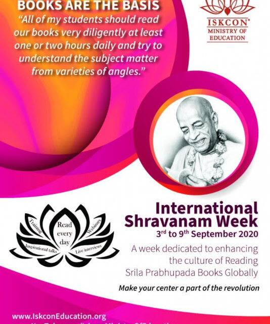 INTERNATIONAL SHRAVANAM WEEK (3rd to 9th September 2020)