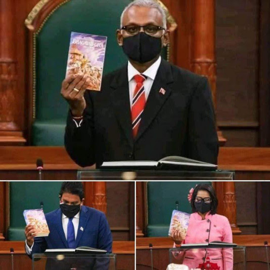 New ministers In Caribbean country Trinidad and Tobago, take oath on Bhagavad Gita as it is (from Dandavats.com)