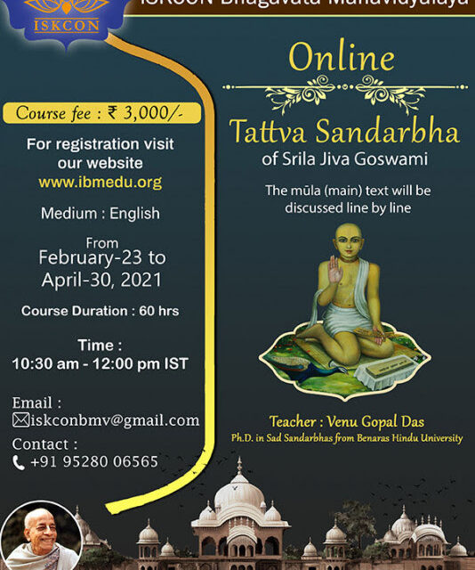 Online course on Tattva Sandarbha