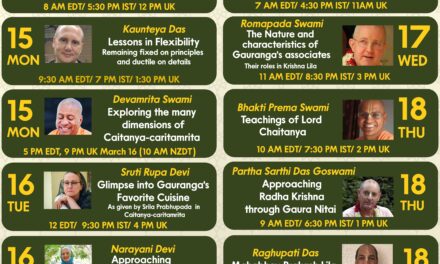 CELEBRATING SRI CAITANYA CARITAMRITA – EVENTS