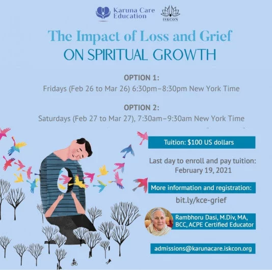 Impact of loss and grief on spiritual growth by Rambhoru dasi