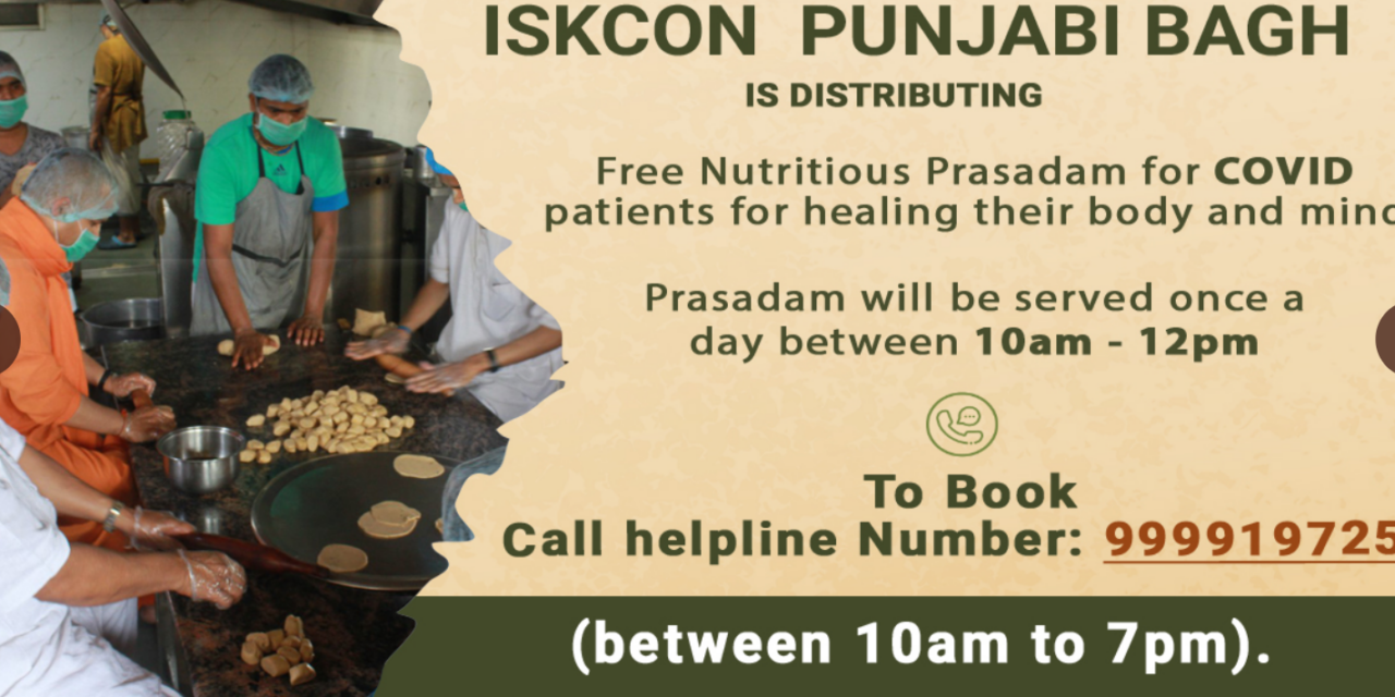 Free Nutricious Prasad for COVID patients