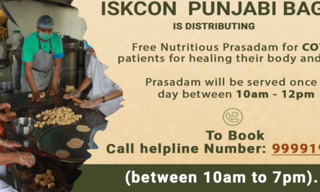 Free Nutricious Prasad for COVID patients