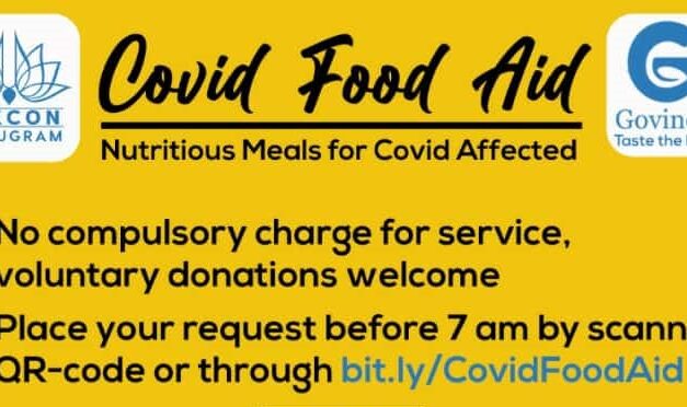 Covid Food Aid – Nutritious Meal for affected by ISKCON GurUGRAM