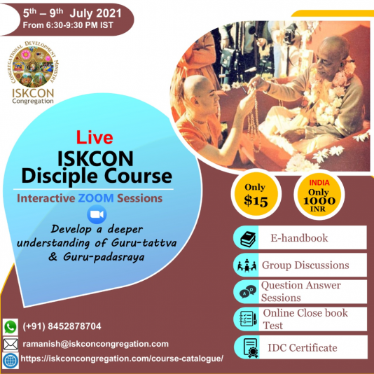 ISKCON disciple course online!