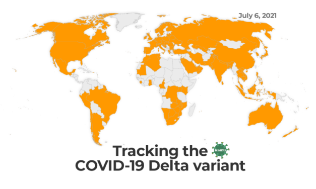 Map: Tracking the Delta variant